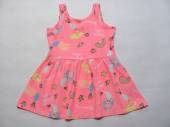 více - 1212 Nenošené bavl. tílkové šaty neonově růžové s mořskými pannami  PEP&Co   12-18m