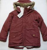 více - Chlapecká zimní bunda s huňatou podšívkou rezavá  10 let  v.140