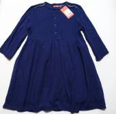 více - Viskózové šaty / tunika dl.rukáv tm.modré se stříbrným proužkem na ramenou    14 let  v.164