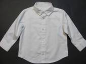 více - 1203 Společenská košilka dl.rukáv bílá    9-12m  