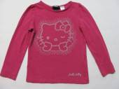 více - 2003 Tričko dl.rukáv tm.růžové s Hello Kitty /malý flíček/  cca 3 roky  v.98