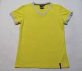 více - 2103 Elast.tričko žluté šedé lemy   v.M  