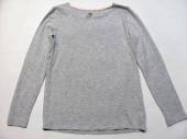 více - 1204 Dívčí tričko dl.rukáv šedý melír  H+M   9-10 let  v.134/140