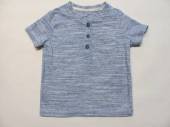 více - 0505 Tričko s kapsičkou modro-bíle žíhané  GEORGE   6-9m  