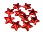 více - Vánoční dekorační hvězdičky 3cm - červené    10ks