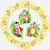 více - Papírové party talíře s beruškami   8ks,  průměr  18cm