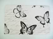více - Dárkový sáček smeatanový s černými motýly