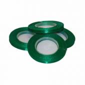 více - úzká stuha atlasová  š.6mm  - tm.zelená