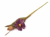 více - Fialový květ s mákem  dl.34cm