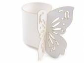 více - Papírový kroužek na ubrousky motýl