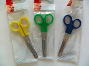 zvětšit obrázek - Dětské kovové nůžky s kulatou špičkou - žluté