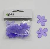 více - Plastové květinky  fialové  18ks