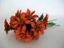 více - Poinsettia kytice 11 květů, dl. 18cm  - oranžové