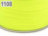 více - Oděvní šňůra PES průměr 4mm - neonově žlutá