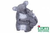 více - koala s mládětem  4cm - sběratelský model