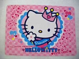 zvětšit obrázek - Plastová podložka na stůl  Hello Kitty - princezna