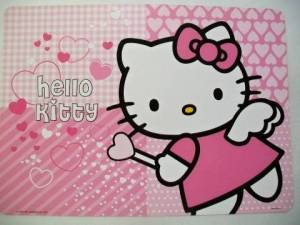 zvětšit obrázek - Plastová podložka na stůl  Hello Kitty - andílek