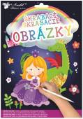 více - Vyškrabávací obrázky 2 archy 16,5 x 21 cm  Princezny