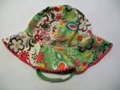 více - 1208 Páltěný klobouk barevně květovaný   obvod 44-46cm