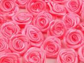 více - Textilní růžičky  13mm  k našití nebo nalepení  25ks   - neonově růžové  