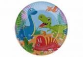 více - Párty papírové talíře velké Dinosauři   pr. 23cm  6ks  