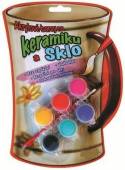 více - Akrylové barvy na keramiku a sklo  6 x 3ml + štěteček