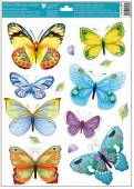více - Okenní fólie barevní motýlci  30 x 42cm