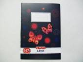více - Linkovaný notýsek A6, 20 listů -  motýlek    č.624