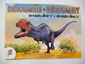 zvětšit obrázek - Malá omalovánka A5 s barevnou předlohou - Dinosauři