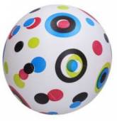 více - Míč bílý s barevnými kruhy    průměr  22cm