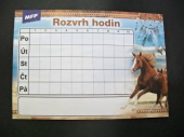 více - Papírový rozvrh hodin  A5 koně