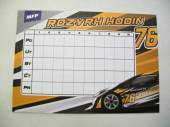 více - Papírový rozvrh hodin  A5 auto