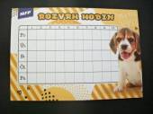 více - Papírový rozvrh hodin  A5 pejsek