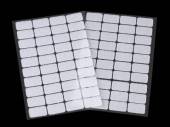 více - Samolepící suché zipy obdélníčky bílé   15 x 25mm  40párů
