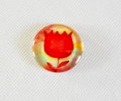 více - Dekorační skleněný magnet tulipán   průměr 3cm