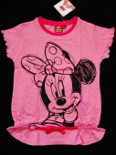 více - Bavl. tričko růžové s Minnie  5-6 let   v.110/116