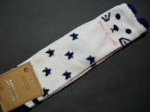 více - Teplejší příjemné ponožky smetanové s hvězdičkami a kočičkou   v.39/42