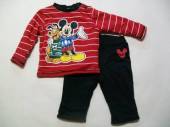 více - 1212 Zateplená soupravička červeno-černá Mickey  DISNEY  3-6m