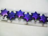 více - Hvězdy plast fialové matné   6ks