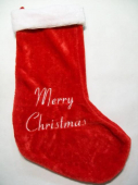 více - 2412 Velká huňatá vánoční ponožka na zavěšení  