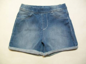 více - 0102 Elast.riflové kraťasy v pase do gumy  DENIM  7-8 let  v.122/128