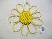 více - Velká ratanová květina žlutá  pr. 20cm
