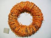 více - Ratanový věnec oranžový   pr.25cm