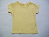 více - Žebrované tričko žluté  9-12m