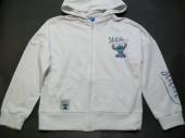 více - Mikina na zip s kapucí bílá, malý potisk  DISNEY - PRIMARK  10-11 let   v.140/146