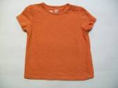 více - Dívčí tričko oranžové žíhané   12-18m