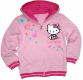 více - Mikina na zip s kapucí sv.růžová potisk Hello Kitty  3-4 roky  v. 98/104