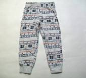 více - 1306 Bavl. pyžamové kalhoty šedý melír s tm.modrým vzorem  2-3 roky  v.92/98