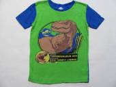 více - Tričko modro-zelené s dinosaurem  cca 8-9 let 