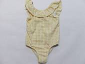 více - 2008 Plavky vcelku s froté kalhotkovou vložkou žluto-bílá kostička  M+S  18-24m  v.92